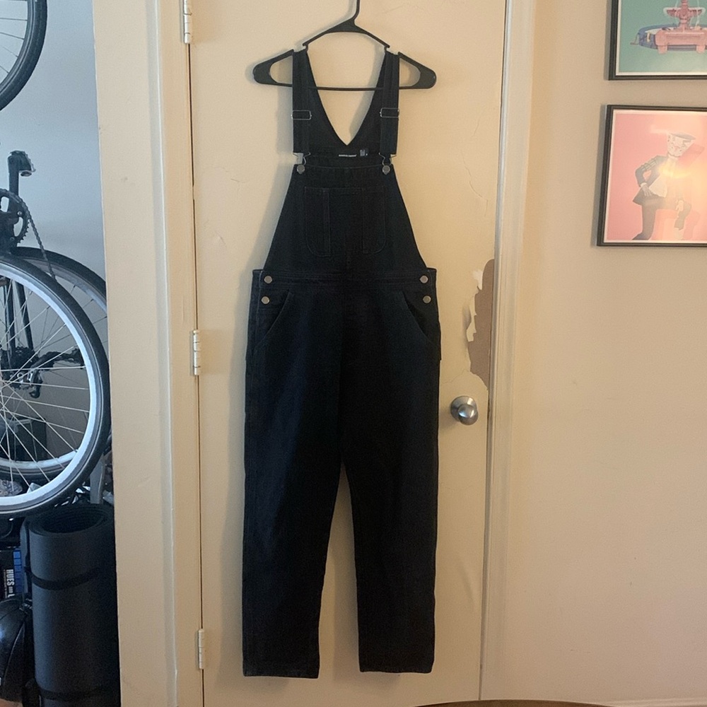 American Apparel Black Women's Denim Overalls